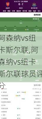 阿森纳vs纽卡斯尔联,阿森纳vs纽卡斯尔联球员评分