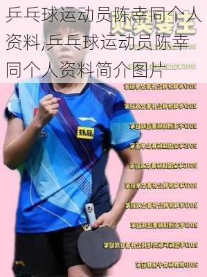 乒乓球运动员陈幸同个人资料,乒乓球运动员陈幸同个人资料简介图片