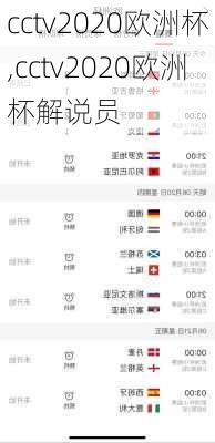cctv2020欧洲杯,cctv2020欧洲杯解说员