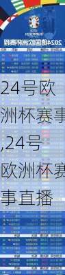 24号欧洲杯赛事,24号欧洲杯赛事直播