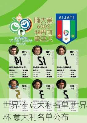 世界杯 意大利名单,世界杯 意大利名单公布