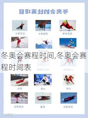 冬奥会赛程时间,冬奥会赛程时间表