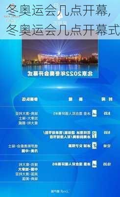 冬奥运会几点开幕,冬奥运会几点开幕式