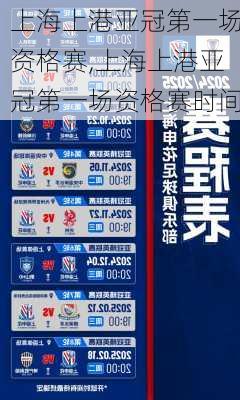 上海上港亚冠第一场资格赛,上海上港亚冠第一场资格赛时间