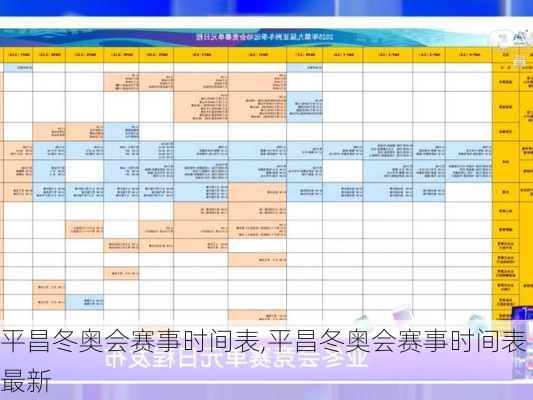 平昌冬奥会赛事时间表,平昌冬奥会赛事时间表最新
