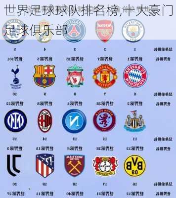 世界足球球队排名榜,十大豪门足球俱乐部