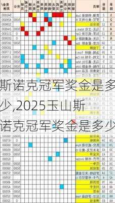 斯诺克冠军奖金是多少,2025玉山斯诺克冠军奖金是多少