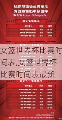 女篮世界杯比赛时间表,女篮世界杯比赛时间表最新