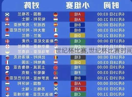 世纪杯比赛,世纪杯比赛时间
