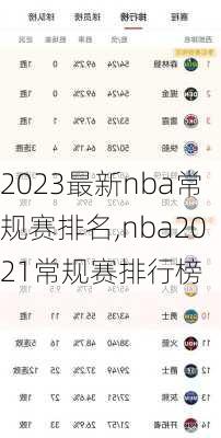 2023最新nba常规赛排名,nba2021常规赛排行榜