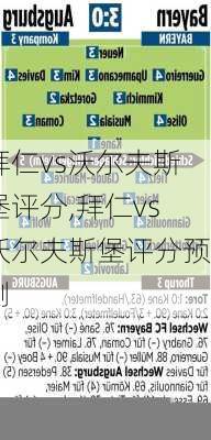 拜仁vs沃尔夫斯堡评分,拜仁vs沃尔夫斯堡评分预测