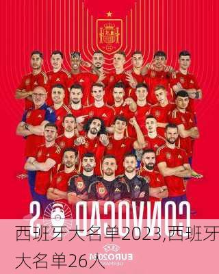 西班牙大名单2023,西班牙大名单26人
