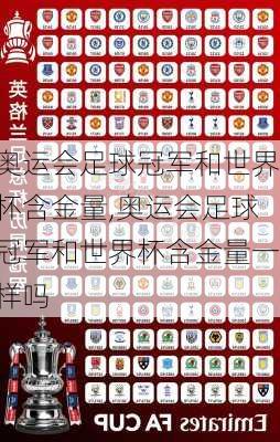 奥运会足球冠军和世界杯含金量,奥运会足球冠军和世界杯含金量一样吗