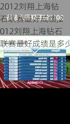 2012刘翔上海钻石联赛最好成绩,2012刘翔上海钻石联赛最好成绩是多少