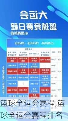 篮球全运会赛程,篮球全运会赛程排名