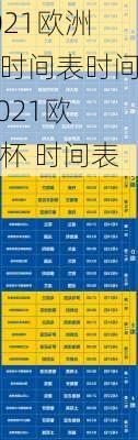 2021欧洲杯时间表时间,2021欧洲杯 时间表