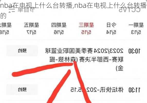 nba在电视上什么台转播,nba在电视上什么台转播的