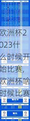 欧洲杯2023什么时候开始比赛,欧洲杯啥时候比赛