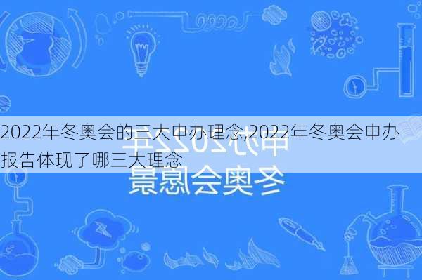 2022年冬奥会的三大申办理念,2022年冬奥会申办报告体现了哪三大理念