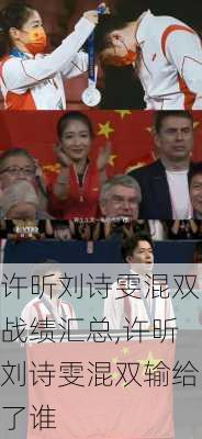 许昕刘诗雯混双战绩汇总,许昕刘诗雯混双输给了谁