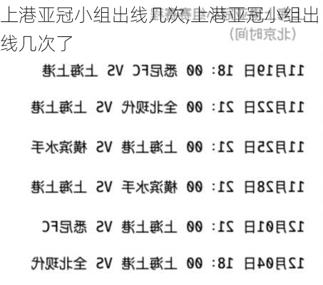 上港亚冠小组出线几次,上港亚冠小组出线几次了