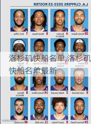 洛杉矶快船名单,洛杉矶快船名单最新