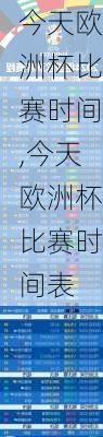 今天欧洲杯比赛时间,今天欧洲杯比赛时间表