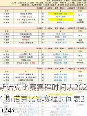 斯诺克比赛赛程时间表2024,斯诺克比赛赛程时间表2024年