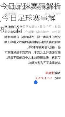今日足球赛事解析,今日足球赛事解析最新