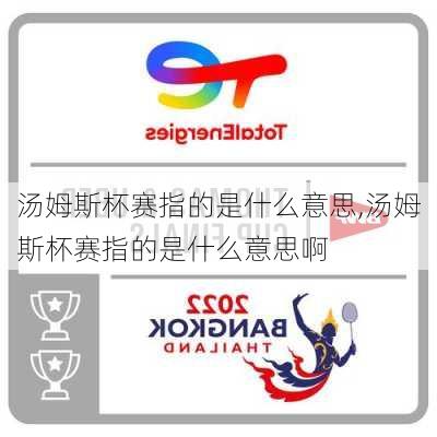 汤姆斯杯赛指的是什么意思,汤姆斯杯赛指的是什么意思啊