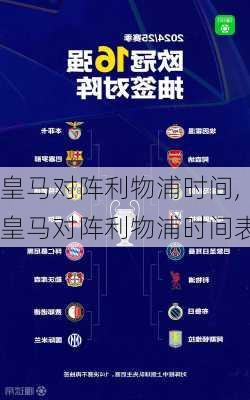 皇马对阵利物浦时间,皇马对阵利物浦时间表