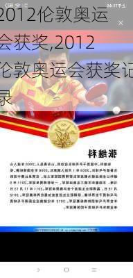 2012伦敦奥运会获奖,2012伦敦奥运会获奖记录