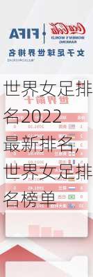 世界女足排名2022最新排名,世界女足排名榜单