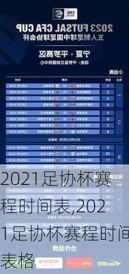 2021足协杯赛程时间表,2021足协杯赛程时间表格