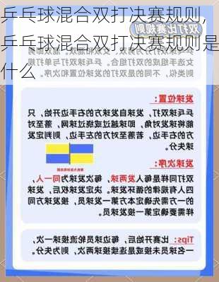 乒乓球混合双打决赛规则,乒乓球混合双打决赛规则是什么