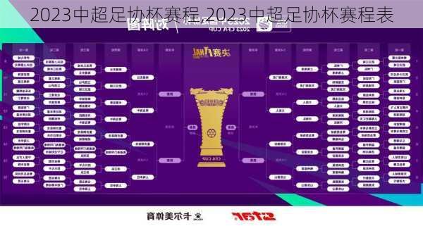 2023中超足协杯赛程,2023中超足协杯赛程表
