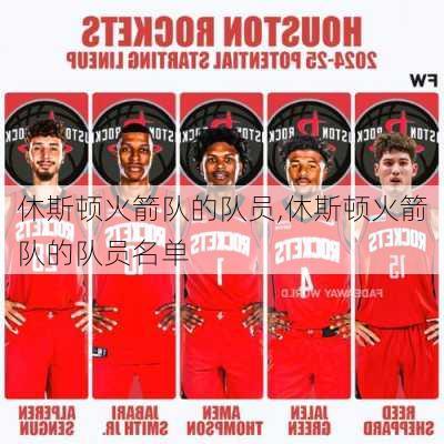 休斯顿火箭队的队员,休斯顿火箭队的队员名单