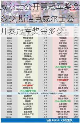 威尔士公开赛冠军奖金多少,斯诺克威尔士公开赛冠军奖金多少