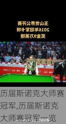 历届斯诺克大师赛冠军,历届斯诺克大师赛冠军一览