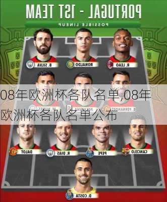08年欧洲杯各队名单,08年欧洲杯各队名单公布