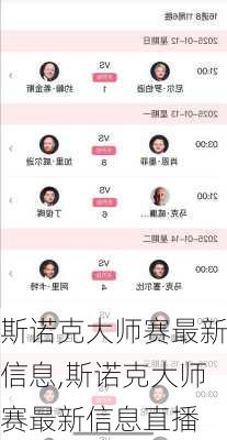 斯诺克大师赛最新信息,斯诺克大师赛最新信息直播