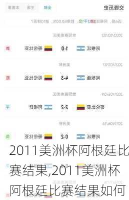 2011美洲杯阿根廷比赛结果,2011美洲杯阿根廷比赛结果如何