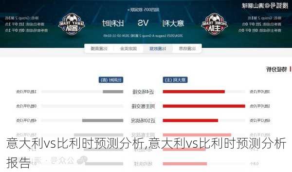 意大利vs比利时预测分析,意大利vs比利时预测分析报告
