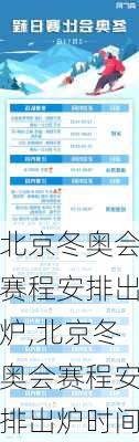 北京冬奥会赛程安排出炉,北京冬奥会赛程安排出炉时间