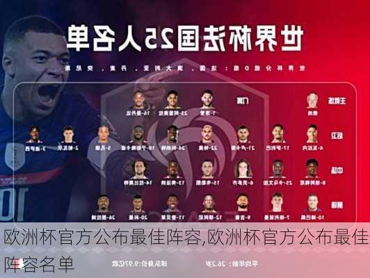 欧洲杯官方公布最佳阵容,欧洲杯官方公布最佳阵容名单