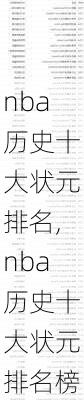nba历史十大状元排名,nba历史十大状元排名榜