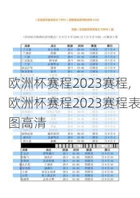 欧洲杯赛程2023赛程,欧洲杯赛程2023赛程表图高清