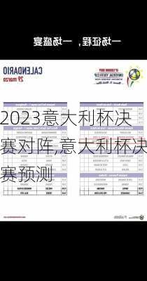 2023意大利杯决赛对阵,意大利杯决赛预测