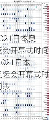 2021日本奥运会开幕式时间,2021日本奥运会开幕式时间表