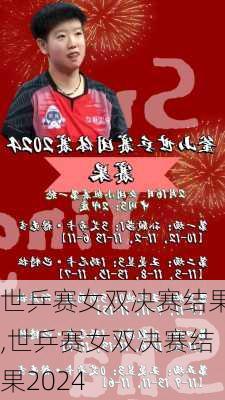 世乒赛女双决赛结果,世乒赛女双决赛结果2024